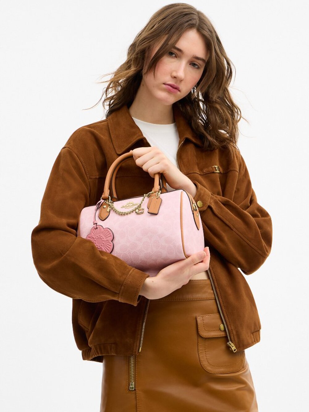 Coach Outlet Rowan Satchel Bag In Signature Canvas With Charms - Picture 2 of 3